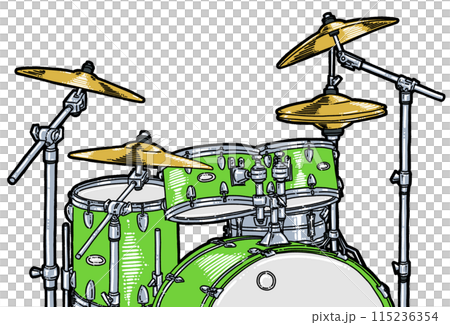 ドラムセットのイラスト 115236354