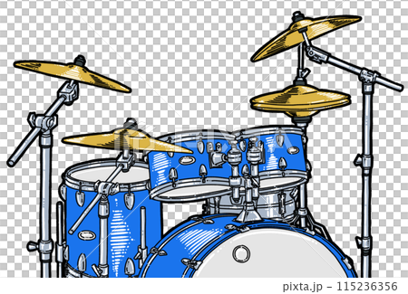 鼓組的插圖 115236356