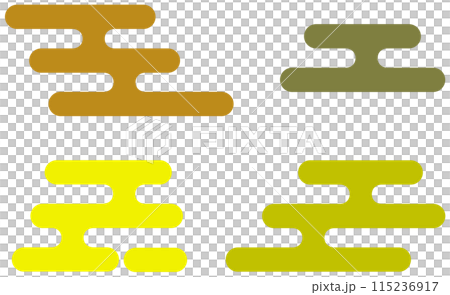 Illustrations used in Japanese-style haze and cloud patterns 115236917