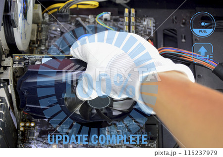 computer upgrade concept It's still popular in every country. computer upgrade concept It's still popular in every country. 115237979