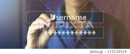 concept of system login To protect security and collect user data concept of system login To protect security and collect user data 115238324