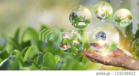 Concept of good world ecosystem, green world 115238422