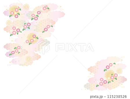 背景素材-和柄朝顔2022-21 115238526