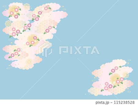 背景素材-和柄朝顔2022-22 背景素材-和柄朝顔2022-22 115238528