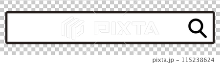 シンプルな検索窓のボタンのイラスト 115238624
