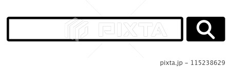 検索バー　検索窓　検索欄のアイコンイラスト素材 115238629