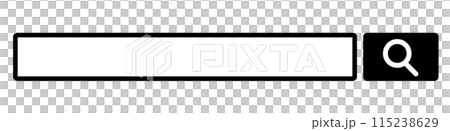 検索バー　検索窓　検索欄のアイコンイラスト素材 115238629