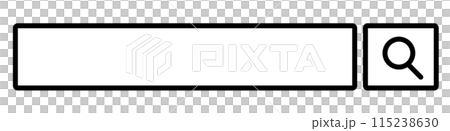 検索バー　検索窓　検索欄のイラスト素材 115238630