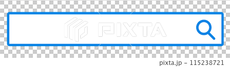 Search bar, search box, search field simple icon illustration material 115238721