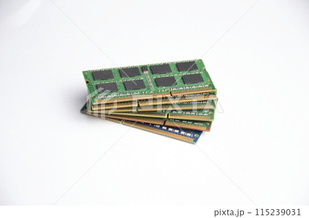 RAM is a hardware device. computer key, ram notebook on white background RAM is a hardware device. computer key, ram notebook on white background 115239031