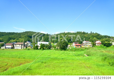 しなの鉄道北しなの線の古間駅から妙高高原駅までの車窓風景(2022年夏) 115239104