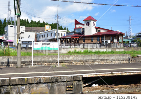 しなの鉄道北しなの線の古間駅から妙高高原駅までの車窓風景(2022年夏) 115239145