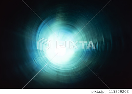 Dark tunnel perspective with glowing end. Industrial photo Dark tunnel perspective with glowing end. Industrial photo 115239208