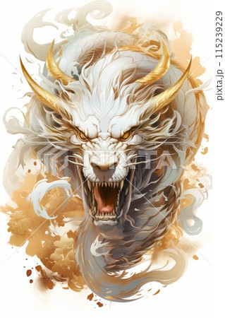 Painting and design of ancient old dragon suitable for background, design, art or wallpaper. Painting and design of ancient old dragon suitable for background, design, art or wallpaper. 115239229