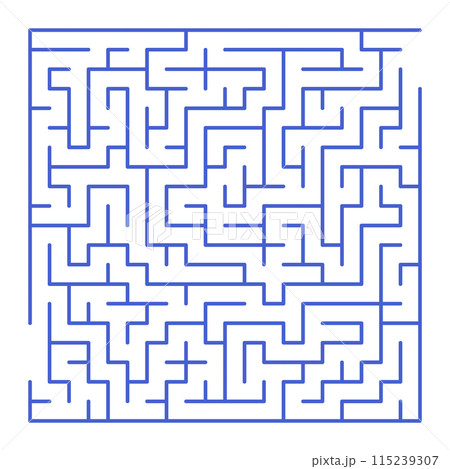 Maze shape design element. There is one entrance and exit and one correct path, but many paths lead to dead 115239307