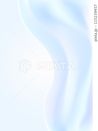 布のドレープのような波のパターンの縦型背景、やさしいブルーの光 115239457