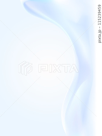 布のドレープのような波のパターンの縦型背景、やさしいブルーの光 115239459