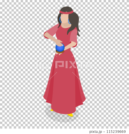 3D Isometric Flat Set of Fortune Tellers. Item 1 3D Isometric Flat Set of Fortune Tellers. Item 1 115239669
