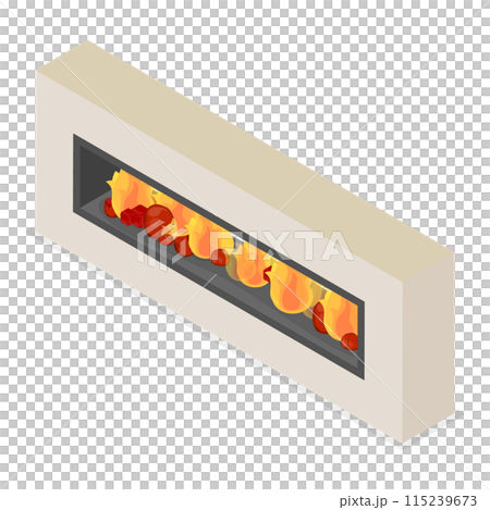 3D Isometric Flat Set of Fireplaces. Item 3 3D Isometric Flat Set of Fireplaces. Item 3 115239673