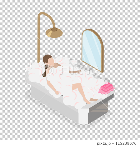 3D Isometric Flat Illustration of Home Relax And Rest. Item 4 3D Isometric Flat Illustration of Home Relax And Rest. Item 4 115239676