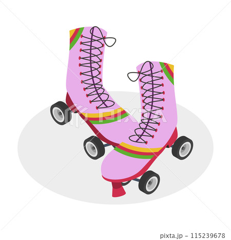 3D Isometric Flat  Illustration of Fashion History. Item 3 115239678