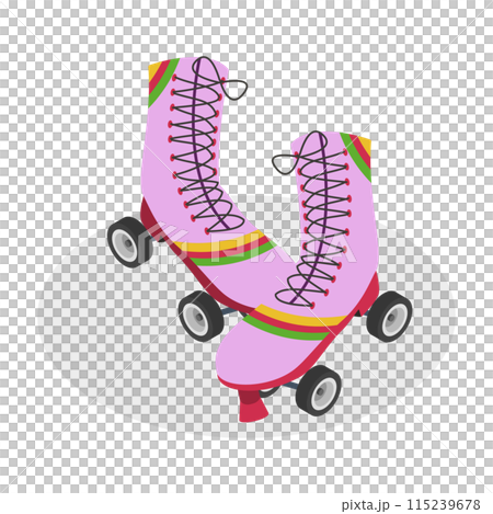 3D Isometric Flat  Illustration of Fashion History. Item 3 115239678