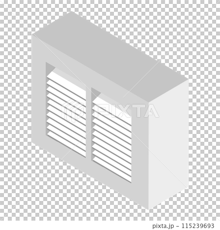 3D Isometric Flat  Set of Air Duct System Items. Item 4 115239693