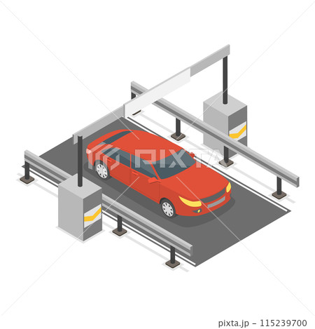 3D Isometric Flat Illustration of Electronic Tolls. Item 1 3D Isometric Flat Illustration of Electronic Tolls. Item 1 115239700