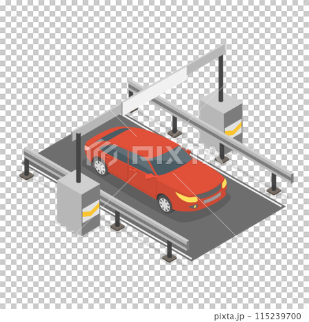 3D Isometric Flat Illustration of Electronic Tolls. Item 1 3D Isometric Flat Illustration of Electronic Tolls. Item 1 115239700