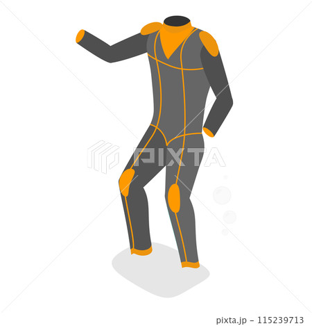 3D Isometric Flat Set of Scuba Diving Equipment. Item 1 3D Isometric Flat Set of Scuba Diving Equipment. Item 1 115239713
