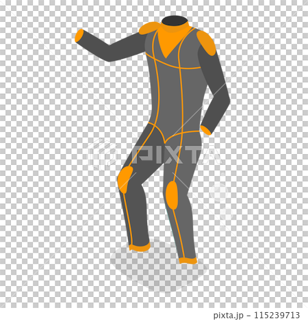3D Isometric Flat Set of Scuba Diving Equipment. Item 1 3D Isometric Flat Set of Scuba Diving Equipment. Item 1 115239713