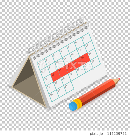 3D Isometric Flat  Illustration of Menstruation. Item 4 115239731