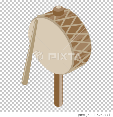 3D Isometric Flat Set of Korean Music Instruments. Item 5 3D Isometric Flat Set of Korean Music Instruments. Item 5 115239751