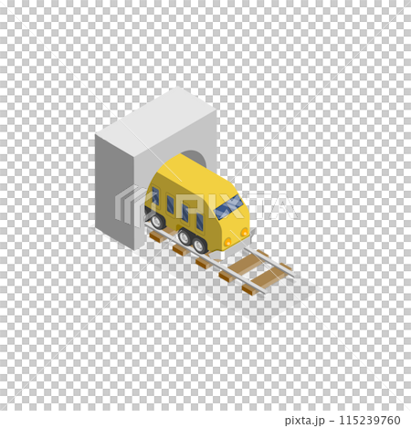 3D Isometric Flat Set of Railway Station Elements. Item 7 3D Isometric Flat Set of Railway Station Elements. Item 7 115239760