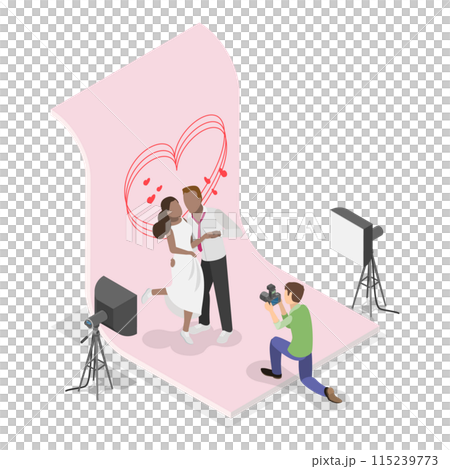 3D Isometric Flat  Illustration of Photo Studio. Item 4 115239773