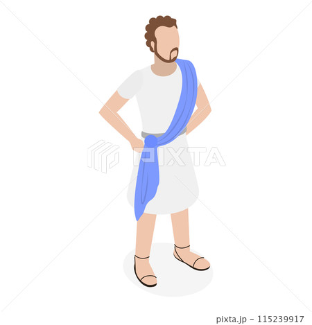 3D Isometric Flat Set of Roman People. Item 2 3D Isometric Flat Set of Roman People. Item 2 115239917