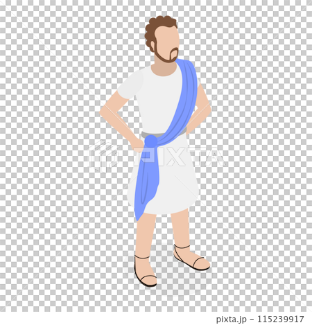 3D Isometric Flat Set of Roman People. Item 2 3D Isometric Flat Set of Roman People. Item 2 115239917