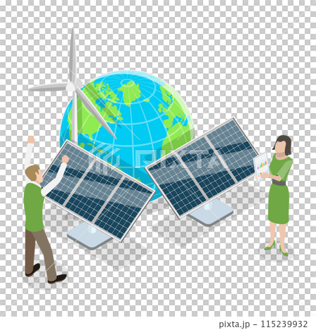 3D Isometric Flat Illustration of ESG. Item 2 3D Isometric Flat Illustration of ESG. Item 2 115239932