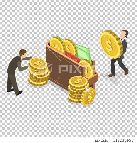 3D Isometric Flat Illustration of Financial Investment. Item 3 3D Isometric Flat Illustration of Financial Investment. Item 3 115239959