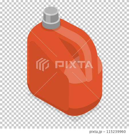 3D Isometric Flat Set of Blank Plastic Canister. Item 3 3D Isometric Flat Set of Blank Plastic Canister. Item 3 115239960