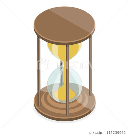 3D Isometric Flat Set of Hourglasses. Item 3 3D Isometric Flat Set of Hourglasses. Item 3 115239962
