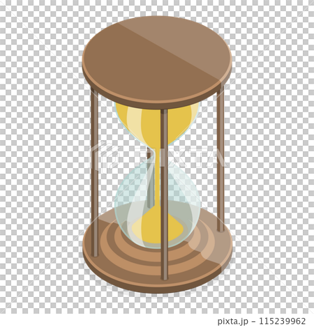 3D Isometric Flat Set of Hourglasses. Item 3 3D Isometric Flat Set of Hourglasses. Item 3 115239962