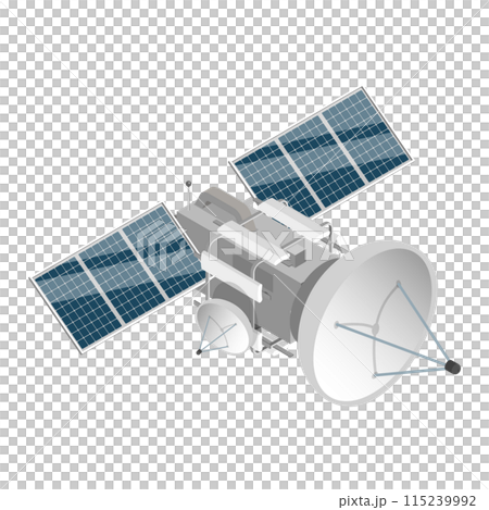 3D Isometric Flat  Set of Spacecraft Shuttles and Satellites. Item 6 115239992