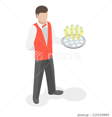 3D Isometric Flat  Set of Professions. Item 6 115239995