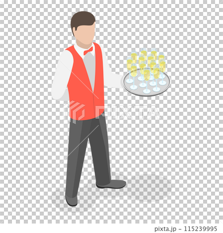 3D Isometric Flat  Set of Professions. Item 6 115239995