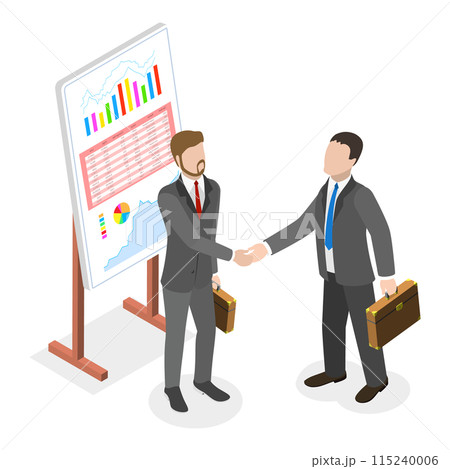 3D Isometric Flat  Illustration of Trade Show. Item 1 115240006