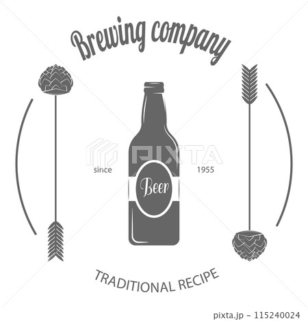 Set of Two-color Beer Craft Badges.. Item 11 115240024