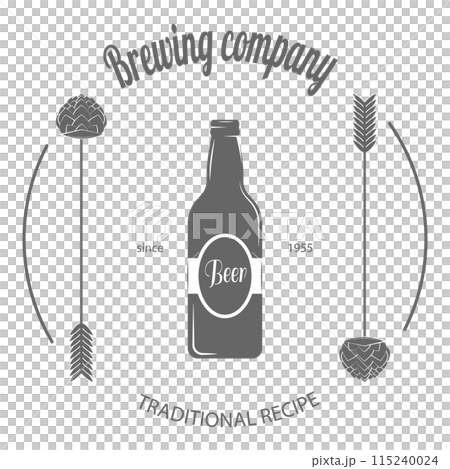 Set of Two-color Beer Craft Badges.. Item 11 115240024