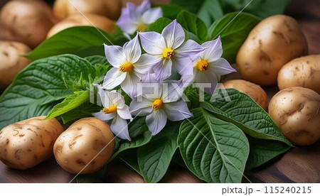 ジャガイモとジャガイモの花2 115240215