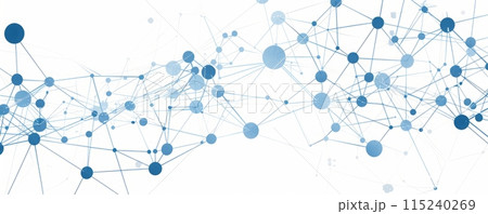 Network lines with connecting dots with white background.Wallpaper and network concept. 115240269
